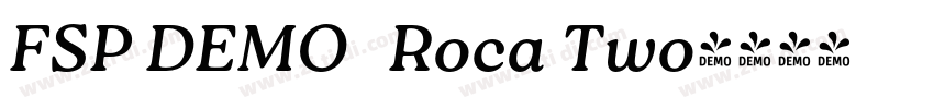 FSP DEMO   Roca Two字体转换